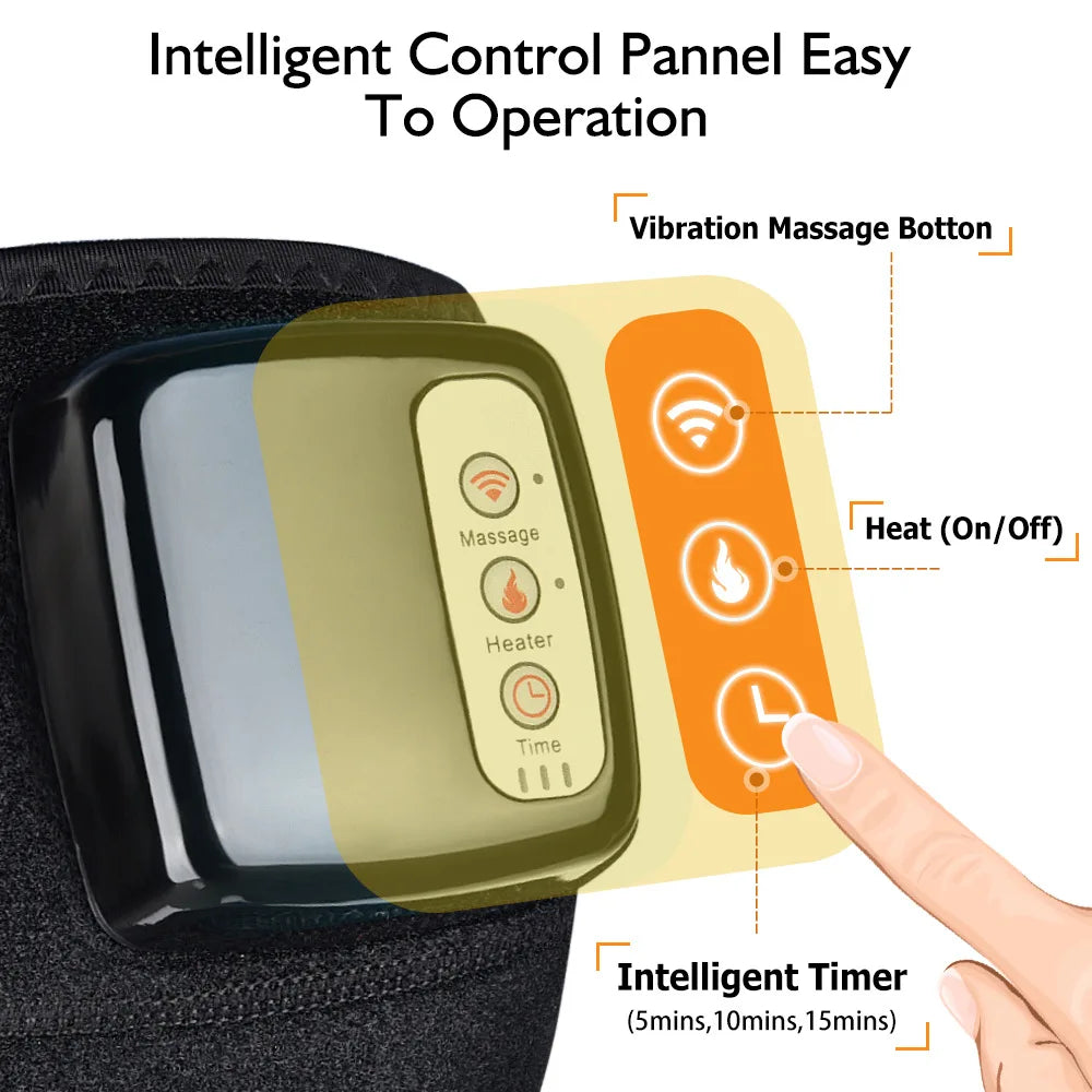 Rechargeable Heated Wrap Massager for Knee, Shoulder & Elbow