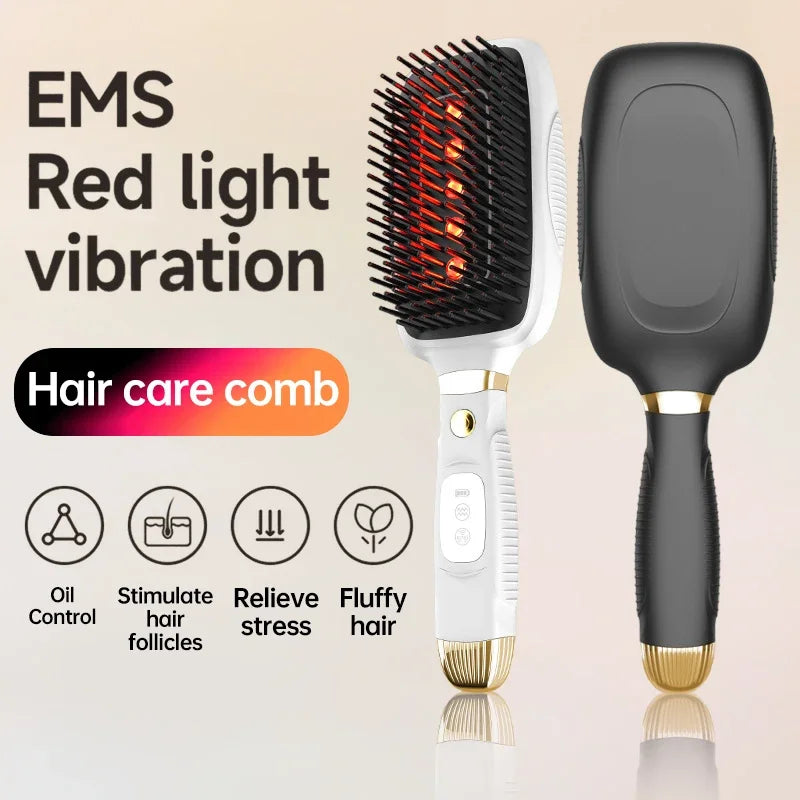 SILK ROLLA Advanced 3-in-1 Scalp & Hair Care Massage Brush with Red Light Therapy