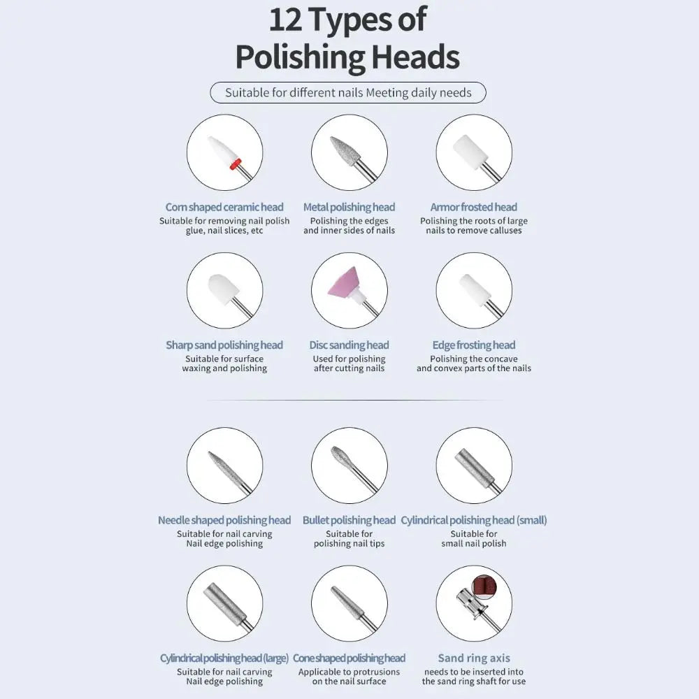 Professional Electric Nail Drill Pen Kit - Rechargeable Manicure & Pedicure Tool