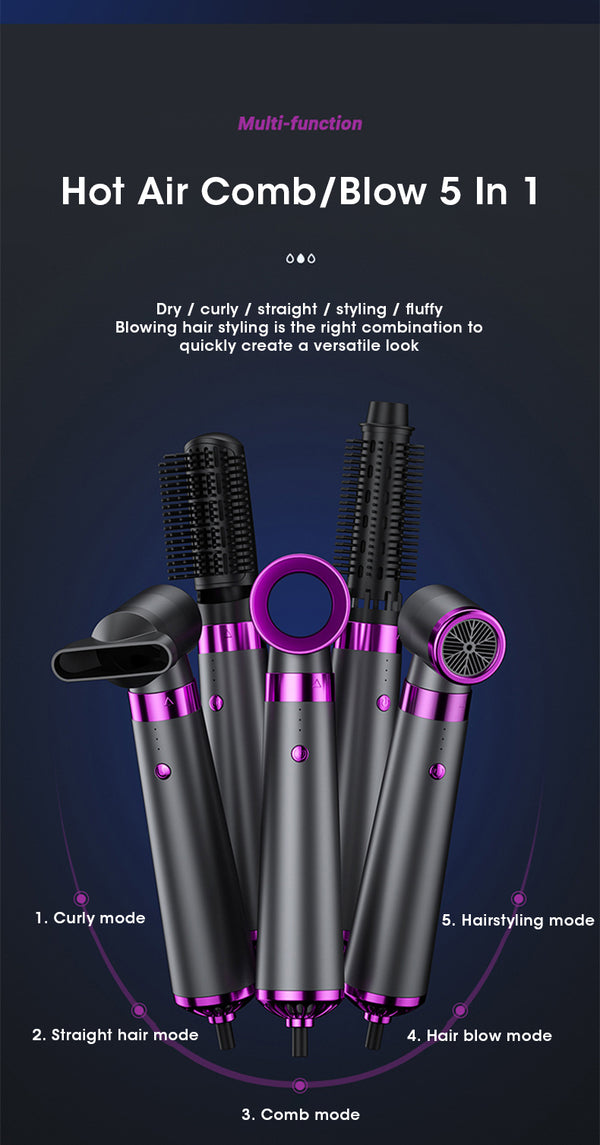 SILK ROLLA 5-In-1 Professional Hair Styler, Volumising Brush & Dryer