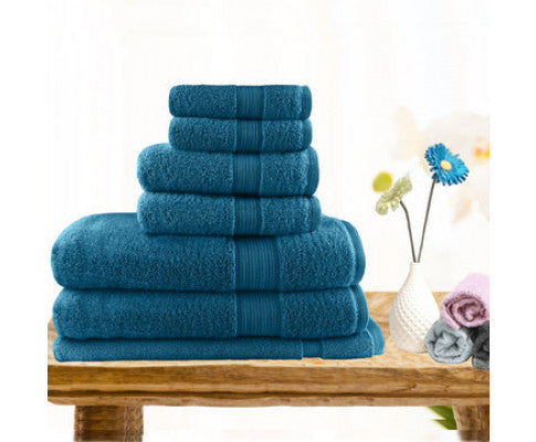 7pc Light Weight Soft Cotton Bath Towel Set