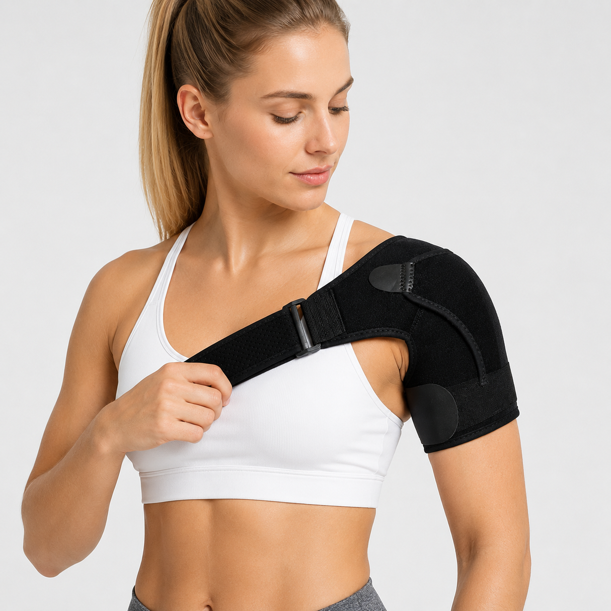 Adjustable Shoulder Brace with Compression Support