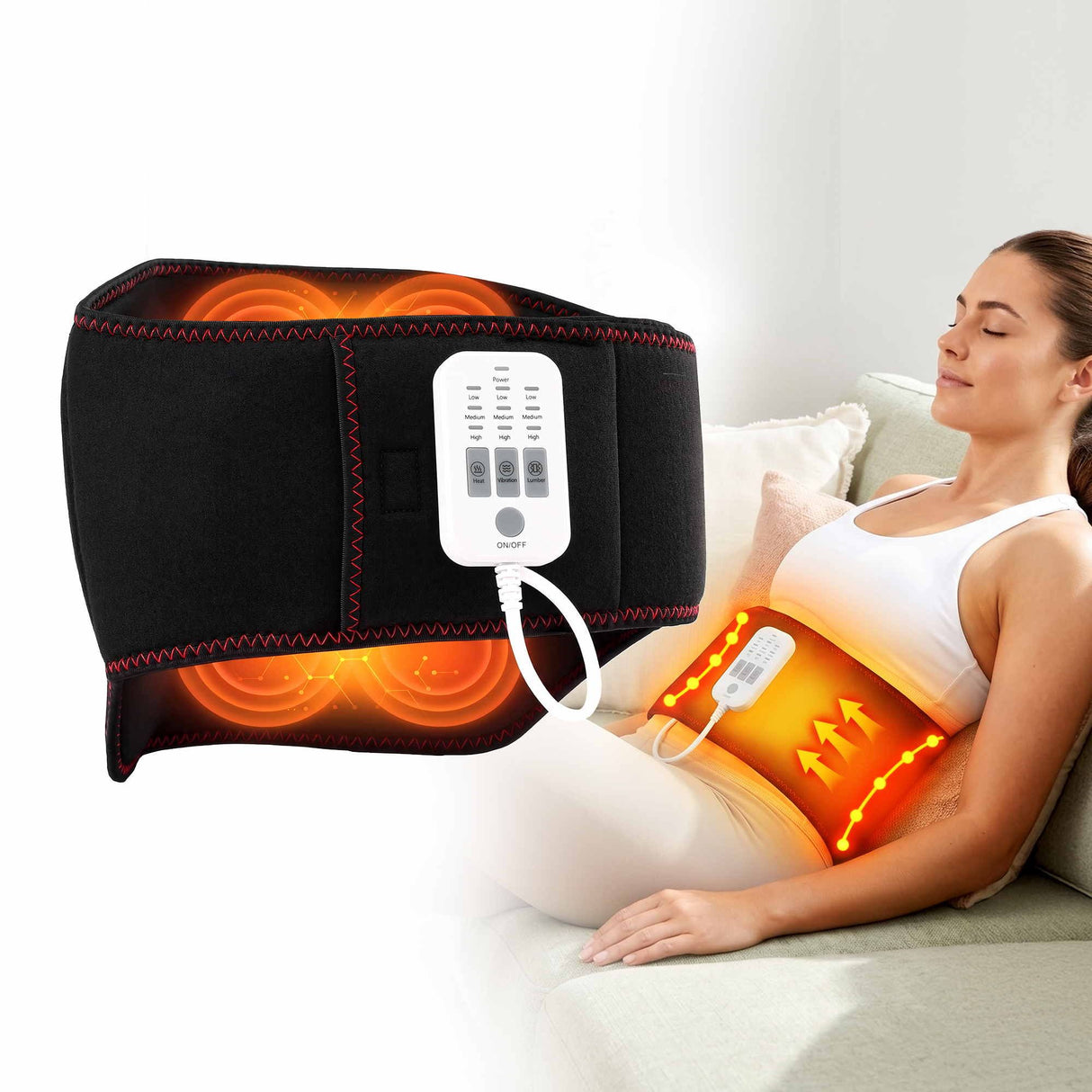 Heated Back Massager with Lumbar Support