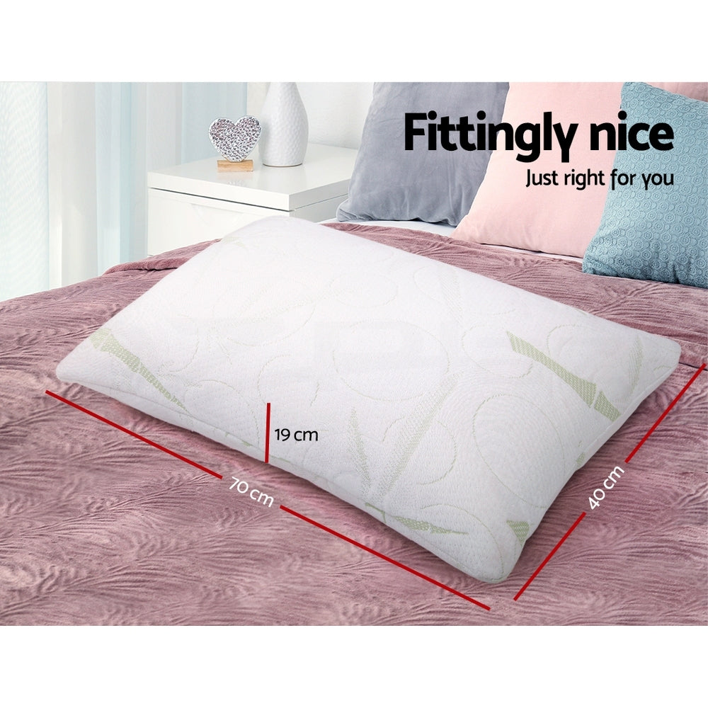 Bamboo Memory Foam Pillow 2 Pack
