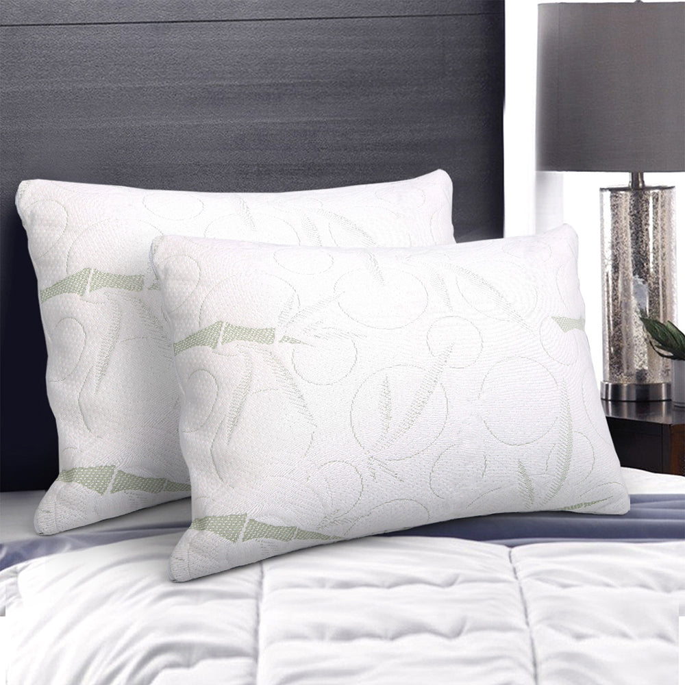 Bamboo Memory Foam Pillow 2 Pack