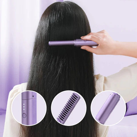 SILK ROLLA Cordless Hair Straightener Comb