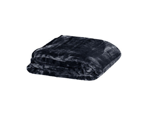 Solid Faux Mink Blanket Queen 375GSM 200x240cm