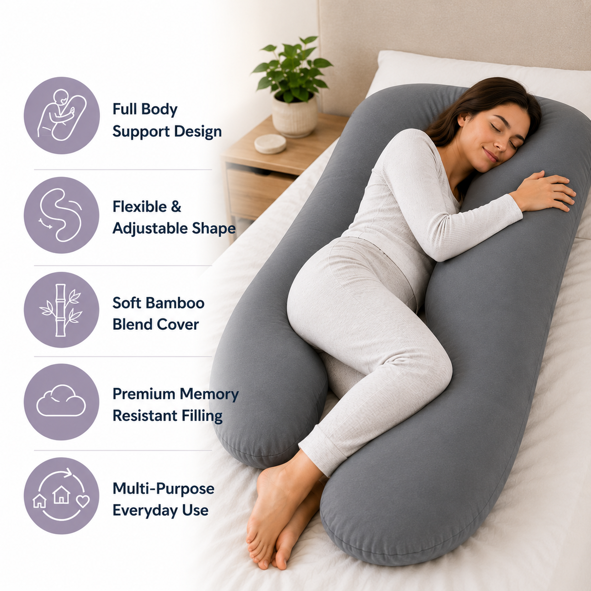 Full Body Pillow for Side Sleepers