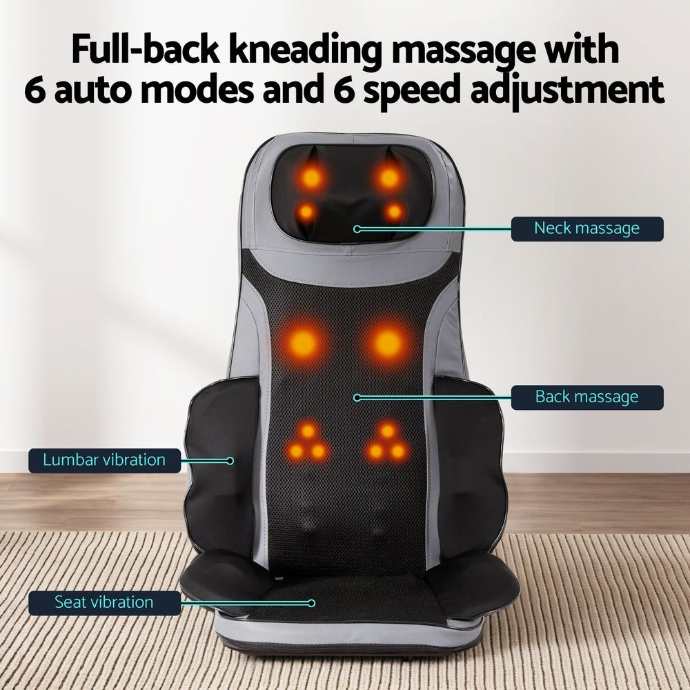 Heated Back Massage Cushion – Electric Chair Massager Seat