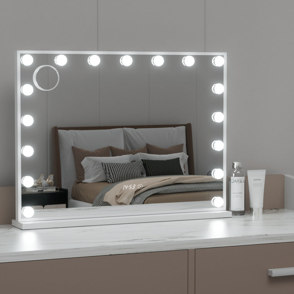 Embellir Makeup Mirror 80x60cm Hollywood Vanity with LED Light Tabletop