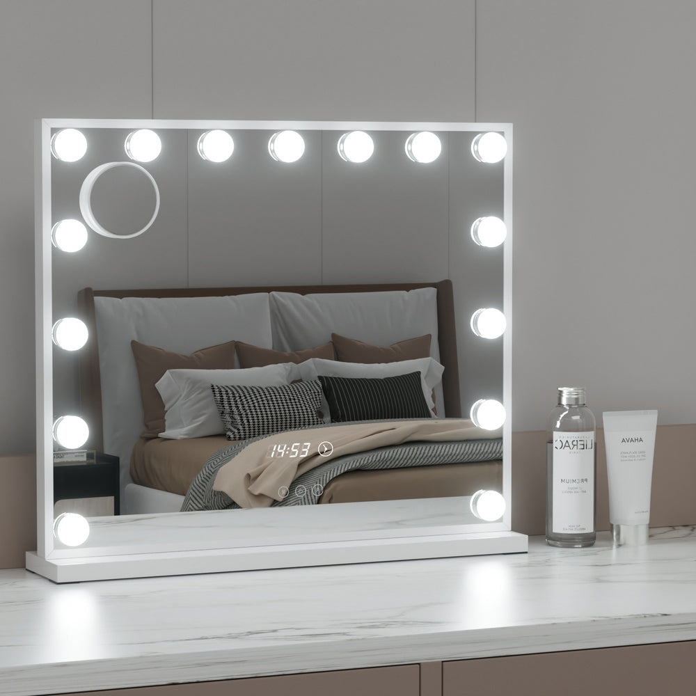 Embellir Makeup Mirror 60x52cm Hollywood Vanity with LED Light Tabletop