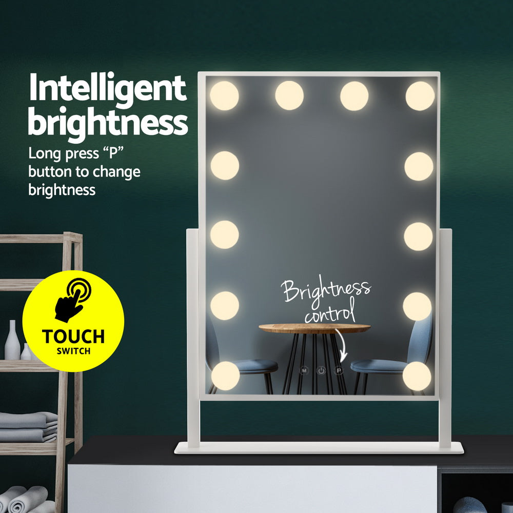 Embellir Makeup Mirror Hollywood Vanity with LED Light Rotation Tabletop
