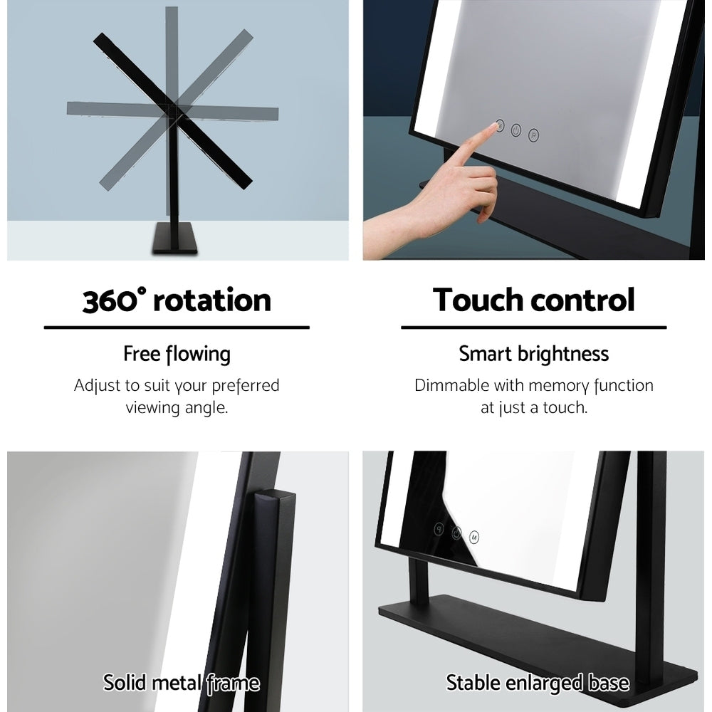 Embellir Makeup Mirror 25x30cm with LED Light Standing Mirrors