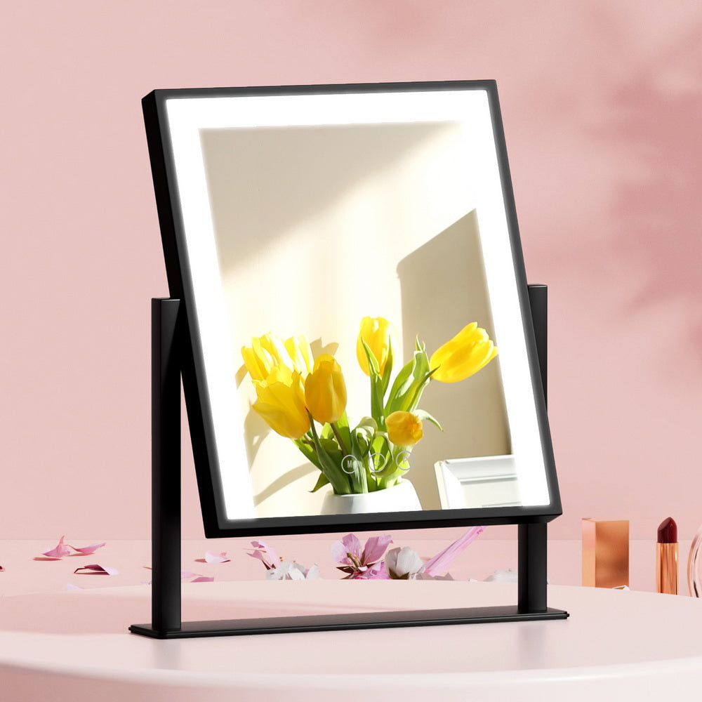 Embellir Makeup Mirror 25x30cm with LED Light Standing Mirrors