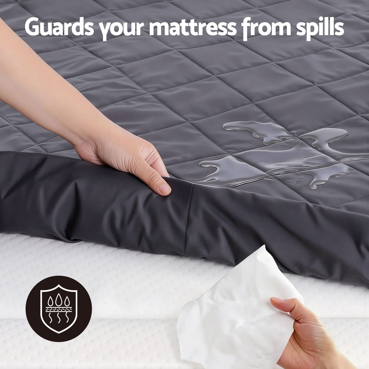 Water-Resistant Microfibre Mattress Protector - Silk Rolla