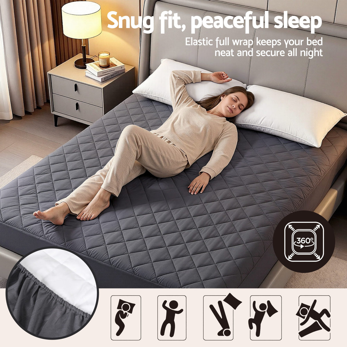 Water-Resistant Microfibre Mattress Protector - Silk Rolla