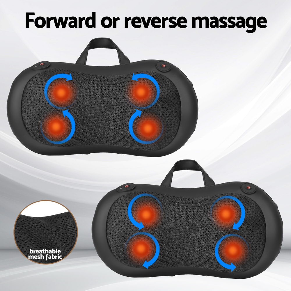 Heated Neck & Back Massager – Shiatsu Kneading Massager