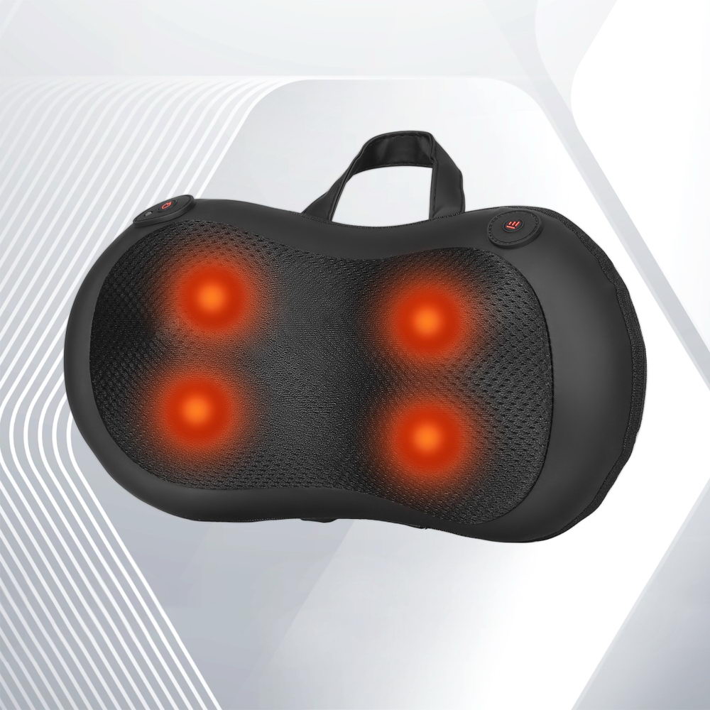 Heated Neck & Back Massager – Shiatsu Kneading Massager