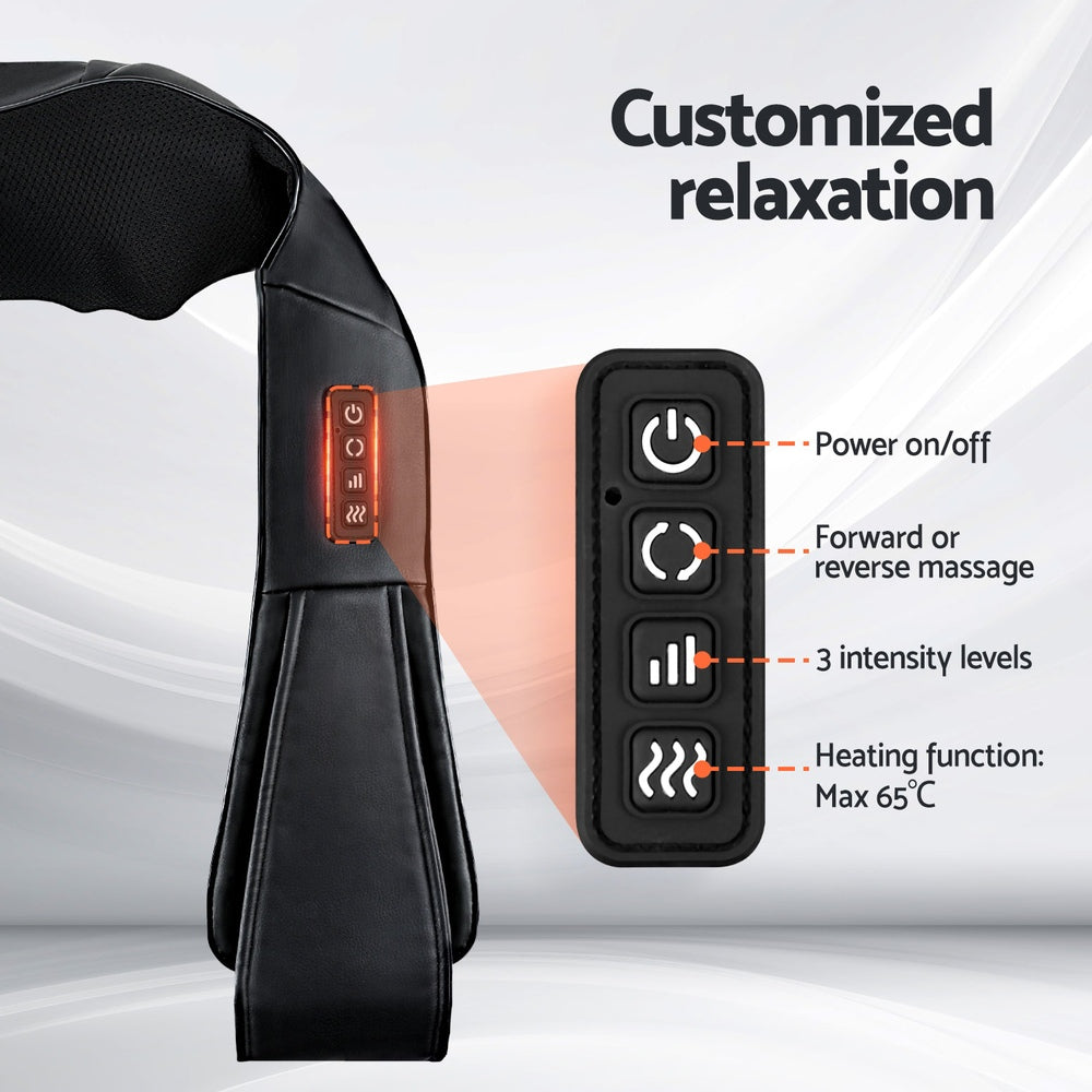 Livemor Heated Neck Massager with 8 Massage Nodes