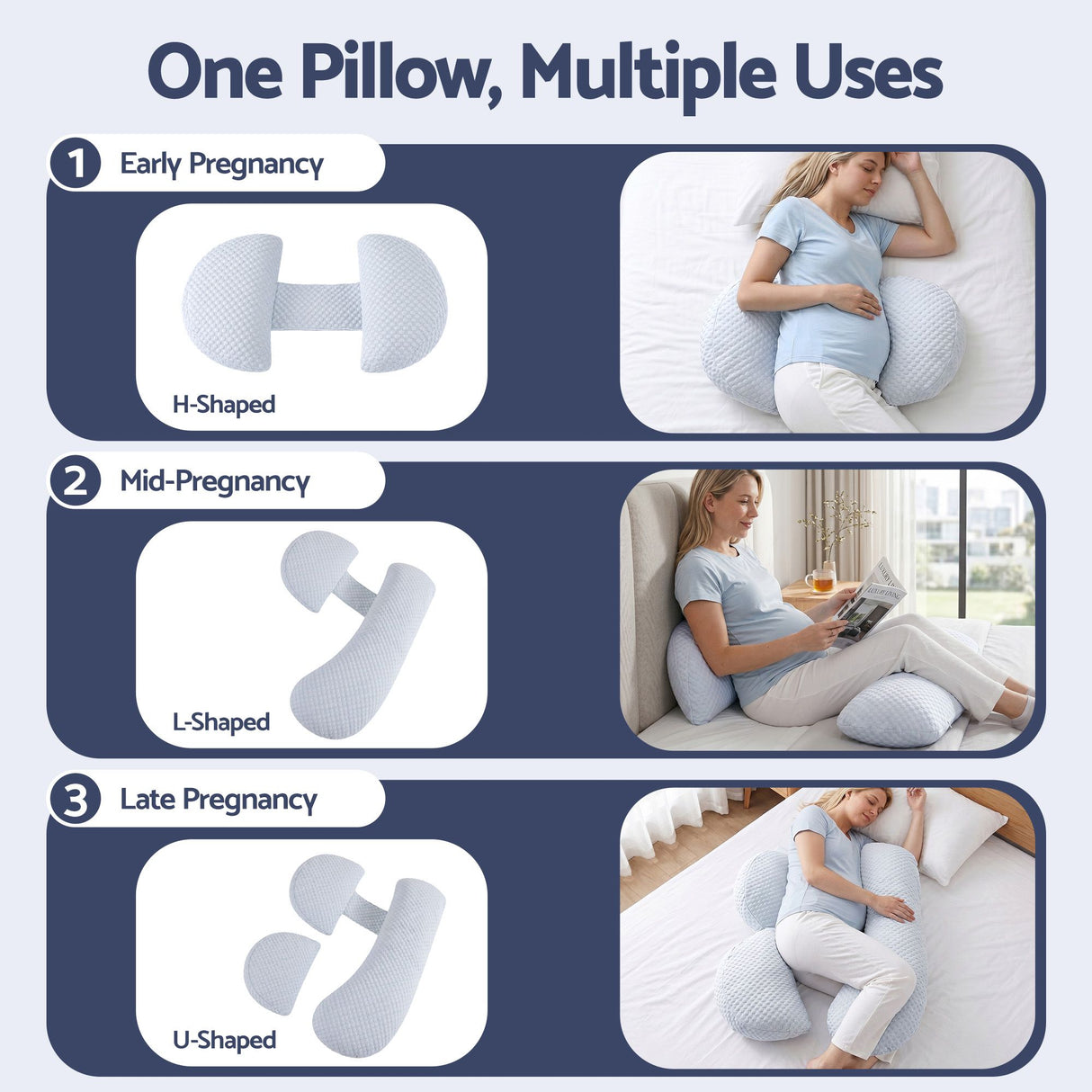 Adjustable Cooling Pregnancy Pillow
