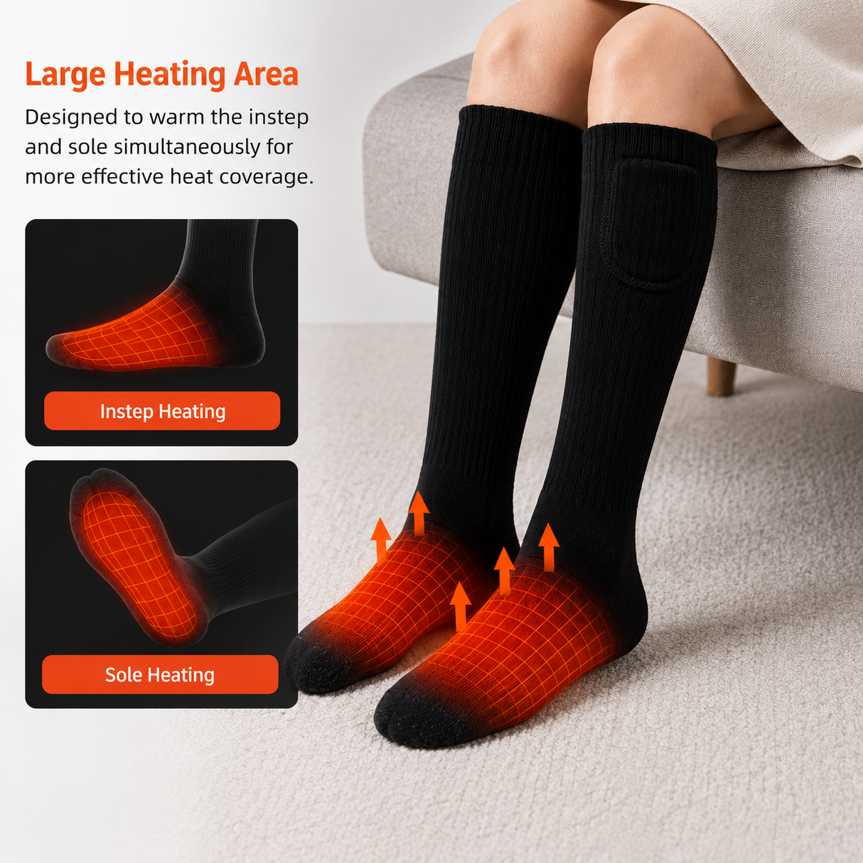 Rechargeable Electric Heated Socks
