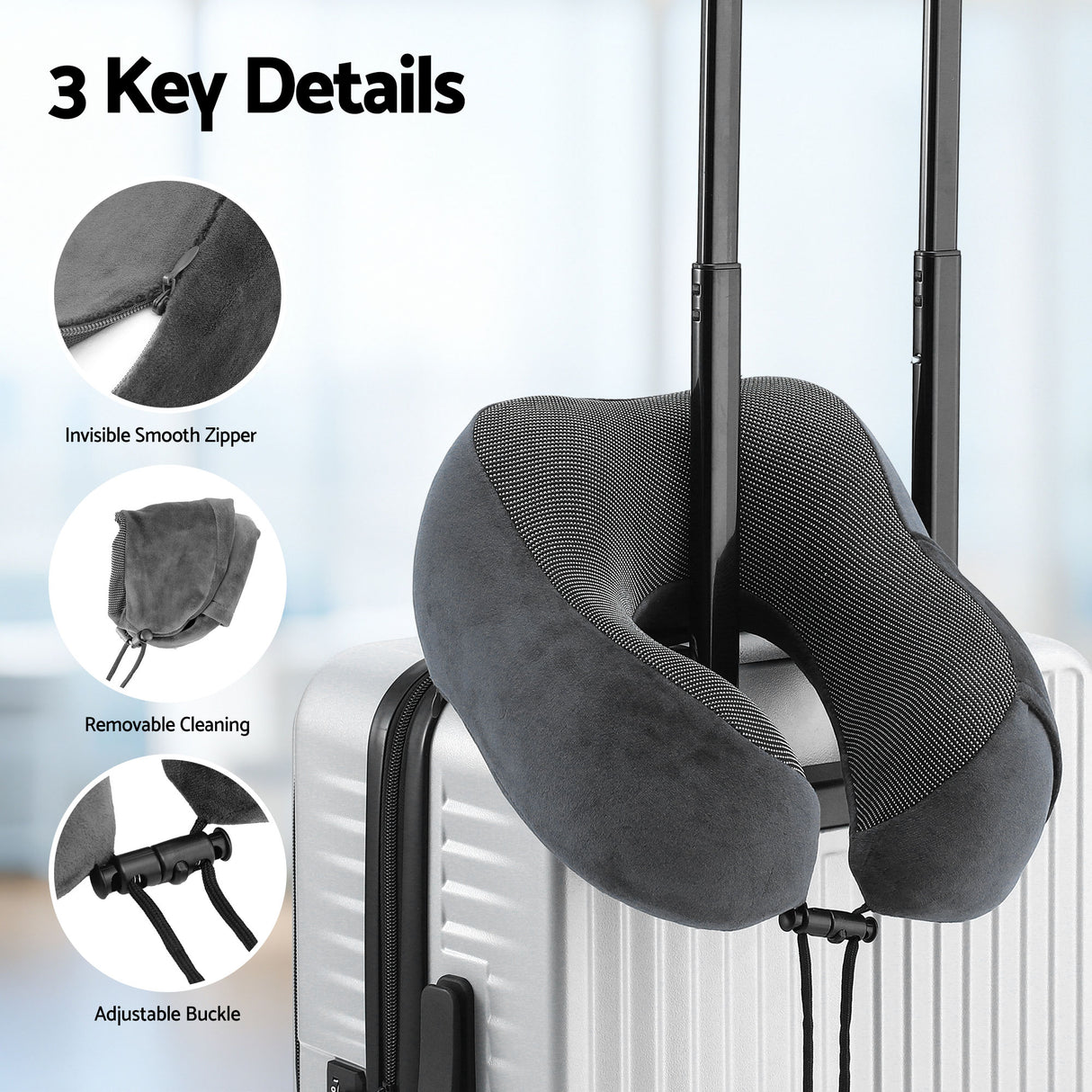 Memory Foam Travel Neck Pillow