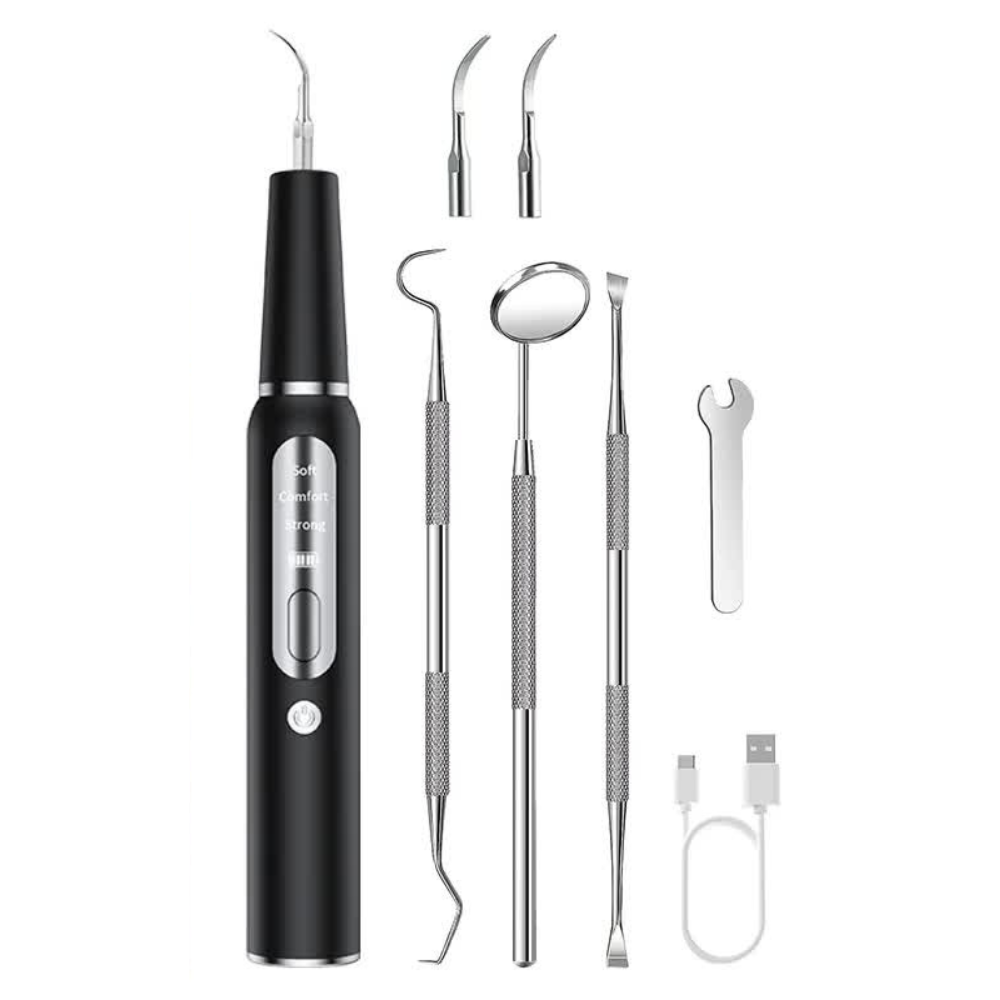 Ultrasonic Dental Cleaner Kit – Electric Plaque & Tartar Remover, Rechargeable Teeth Scaler