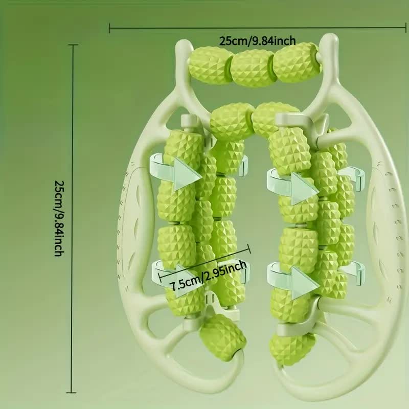 Leg & Thigh Massage Roller - 12-Wheel Fitness Tool for Calf Muscle Relief & Stretching