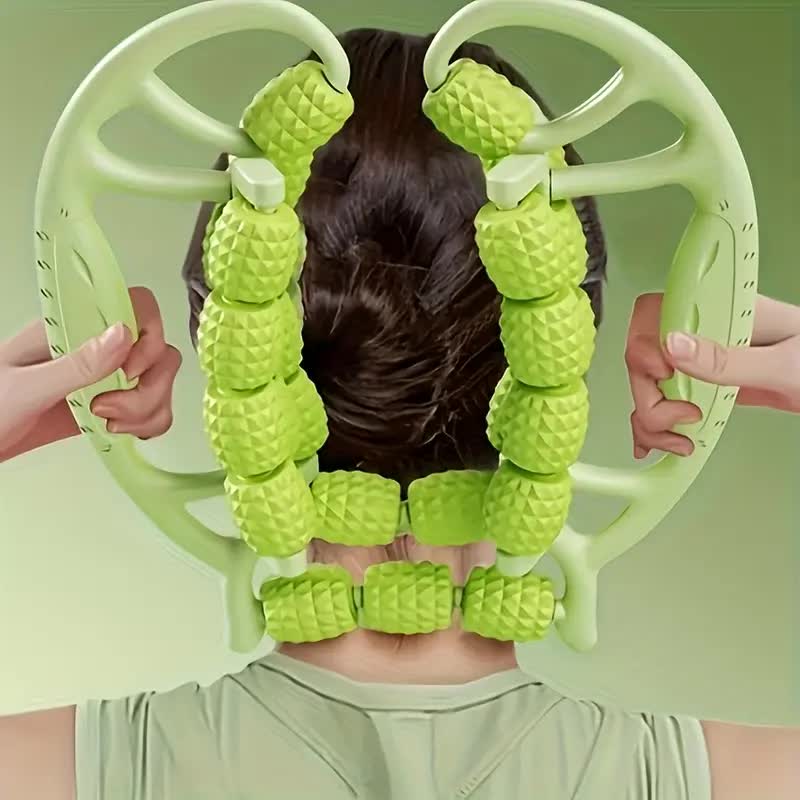 Leg & Thigh Massage Roller - 12-Wheel Fitness Tool for Calf Muscle Relief & Stretching