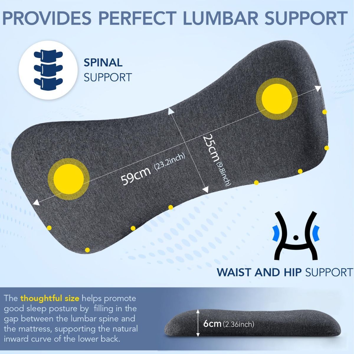 Ergonomic Lumbar Support Pillow