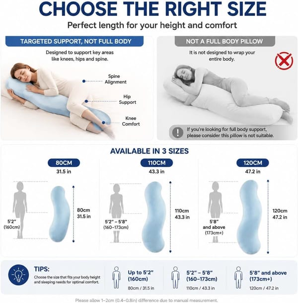 Body Pillow for Side Sleepers