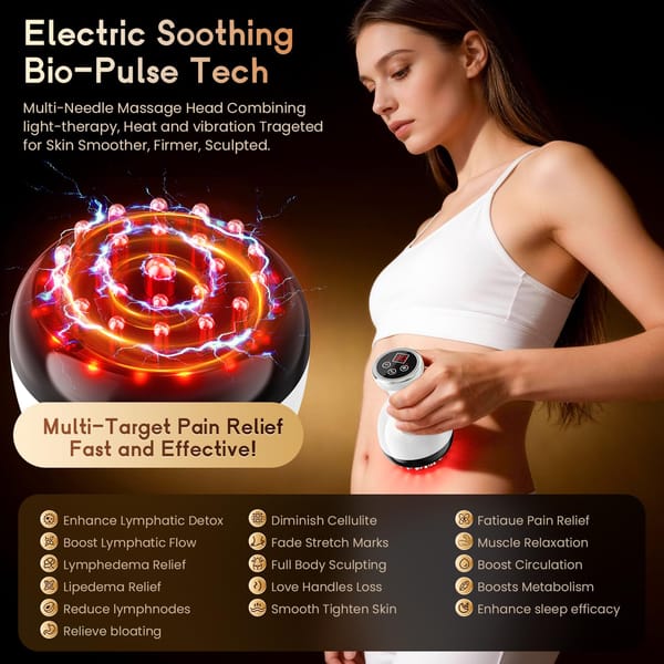 Cordless Body Sculpting Massager with Heat & Light Therapy