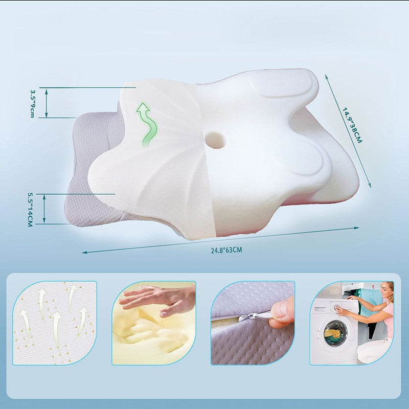 Contour Memory Foam Pillow for Neck & Shoulder Support