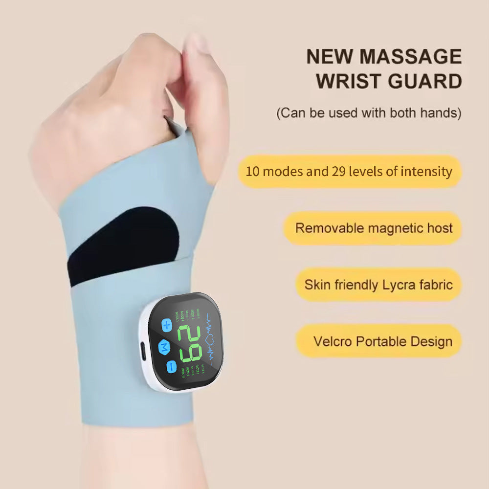 Rechargeable Heated Wrist Brace Massager with LED Display