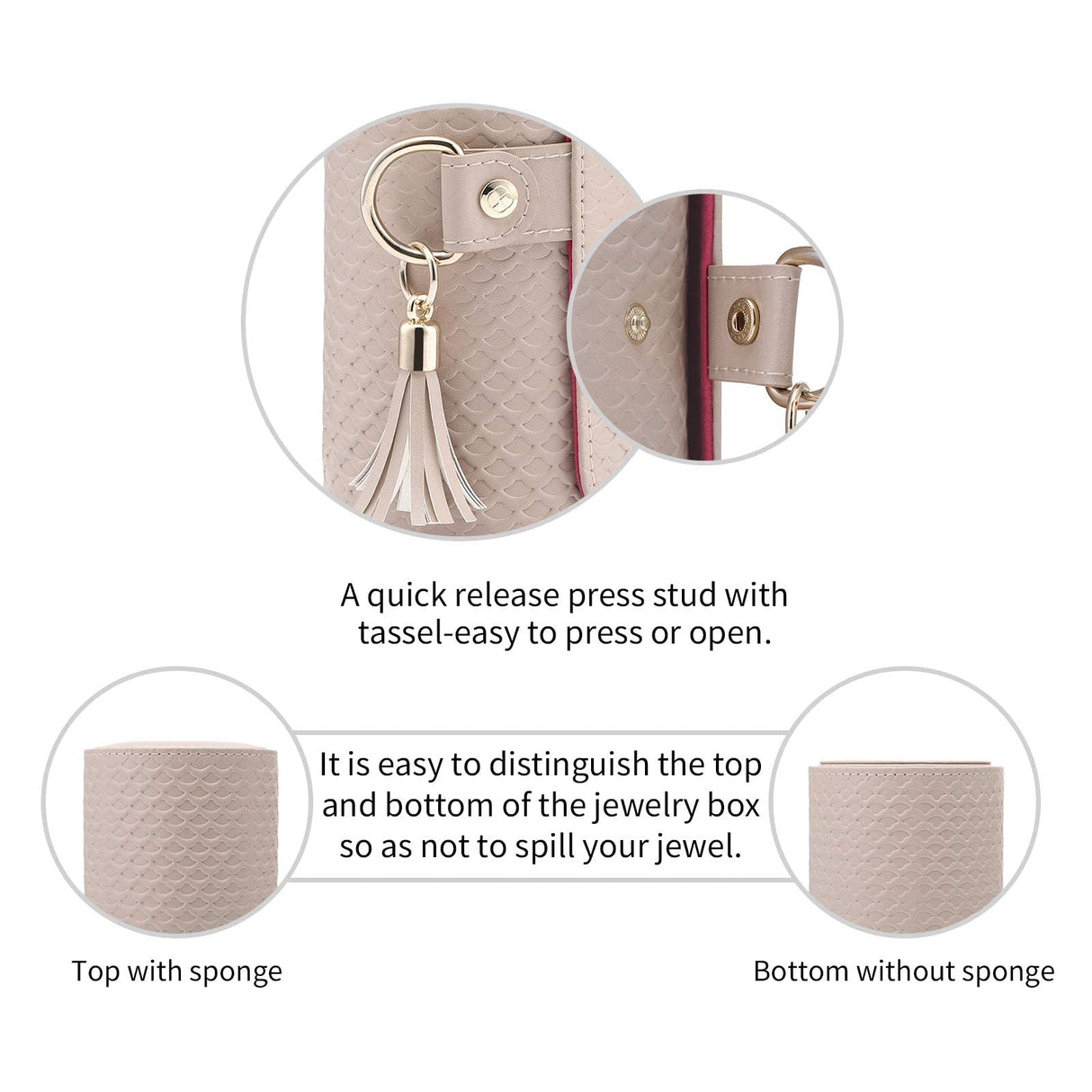 Travel Jewellery Case - 3-Layer Cylinder Jewellery Organiser