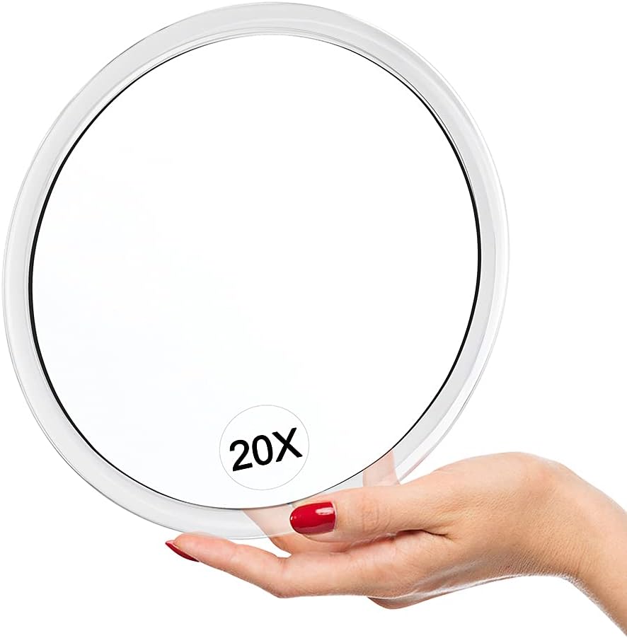 20x Magnifying Mirror with Suction Cups