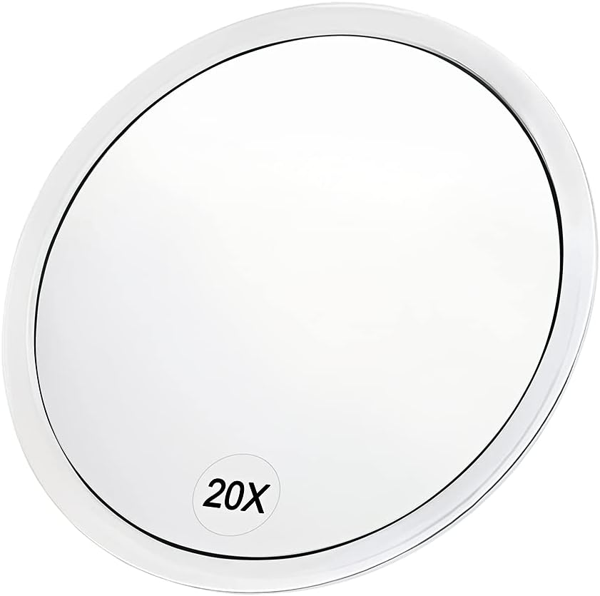 20x Magnifying Mirror with Suction Cups