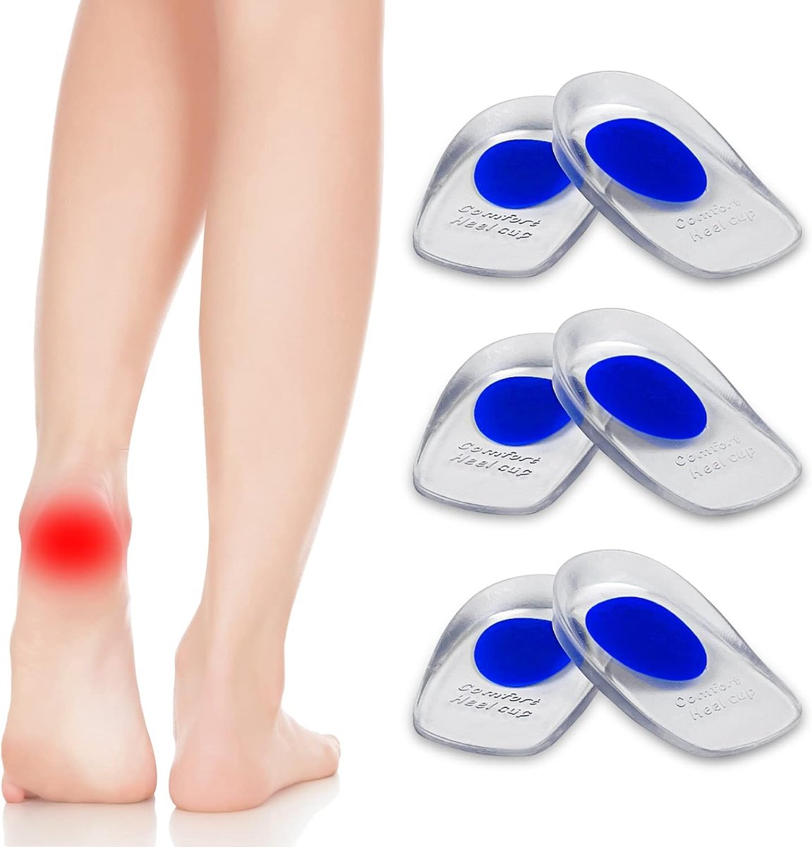 Gel Heel Cushions with Arch Support