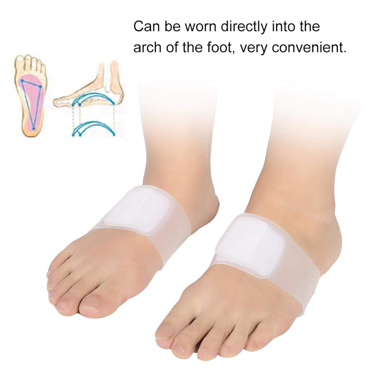 Orthotic Insoles, Orthopedic Foot Pads for Silicone Feet Cushion Footwear Insoles Pain Relief Pads, Foot Orthotics Massage Pad Insoles Foot Sleeves for Pain Relief(A)