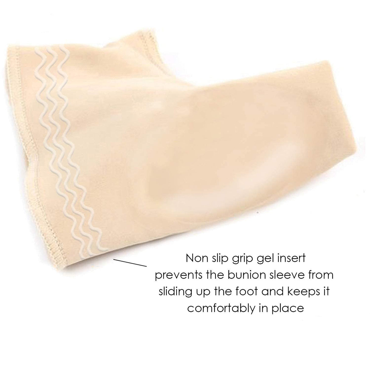 2 Bunion Relief Pads Sleeve - Bunion Splint Orthopedic Bunion Corrector Socks - Gel Pad Elastic Cushions Men and Women (1 Pair)