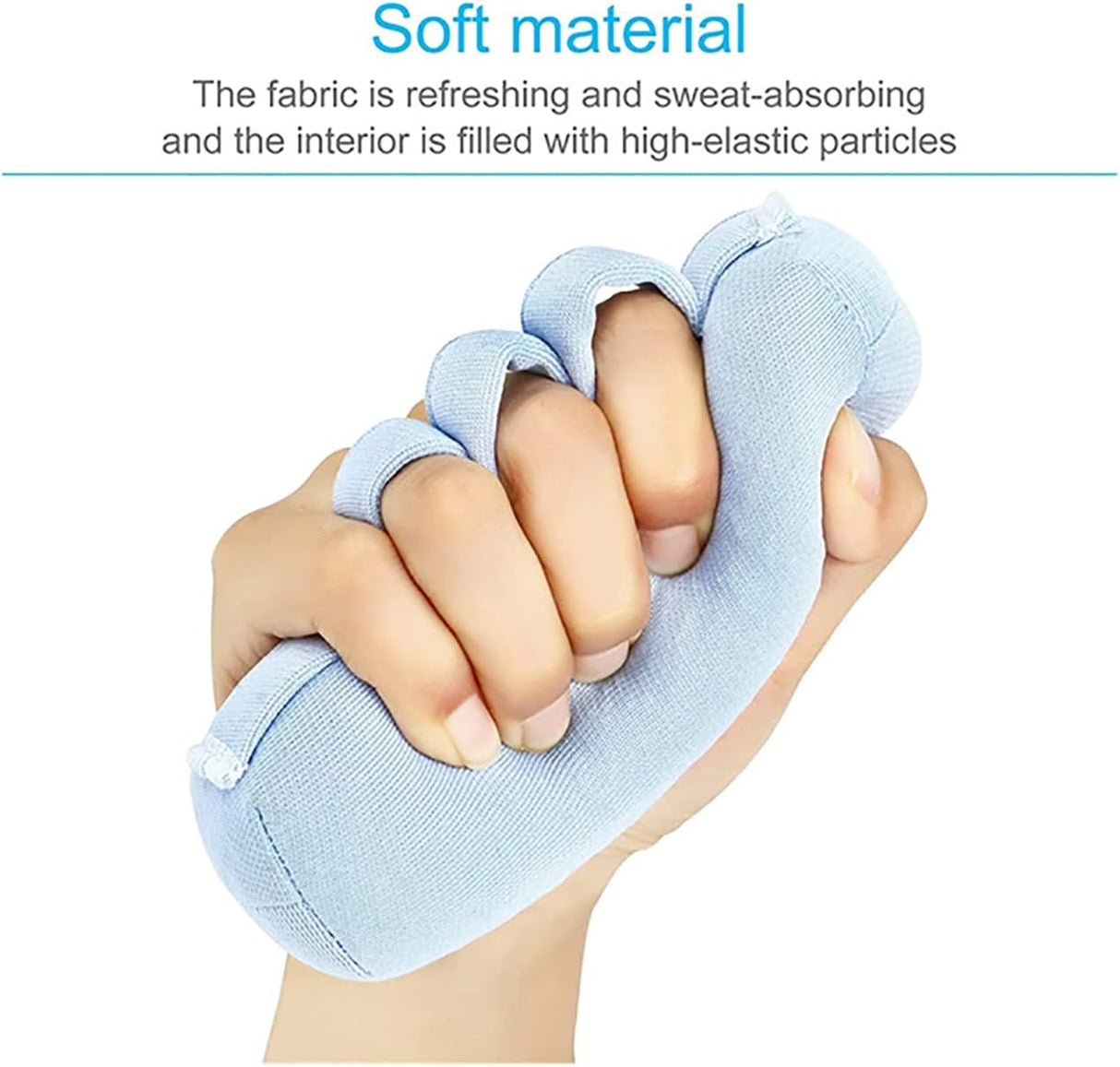 Finger Contracture Grips Cushion, Finger Splitter, Palm Anti Flaw Ulcer Pad, Anti Stick, Finger Hand Grab Bar, for bedridden Old Man,The Disabled Care and Rehabilitation Training 2-pcs