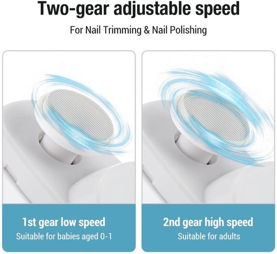 Electric Nail Clipper with LED Polishing Function