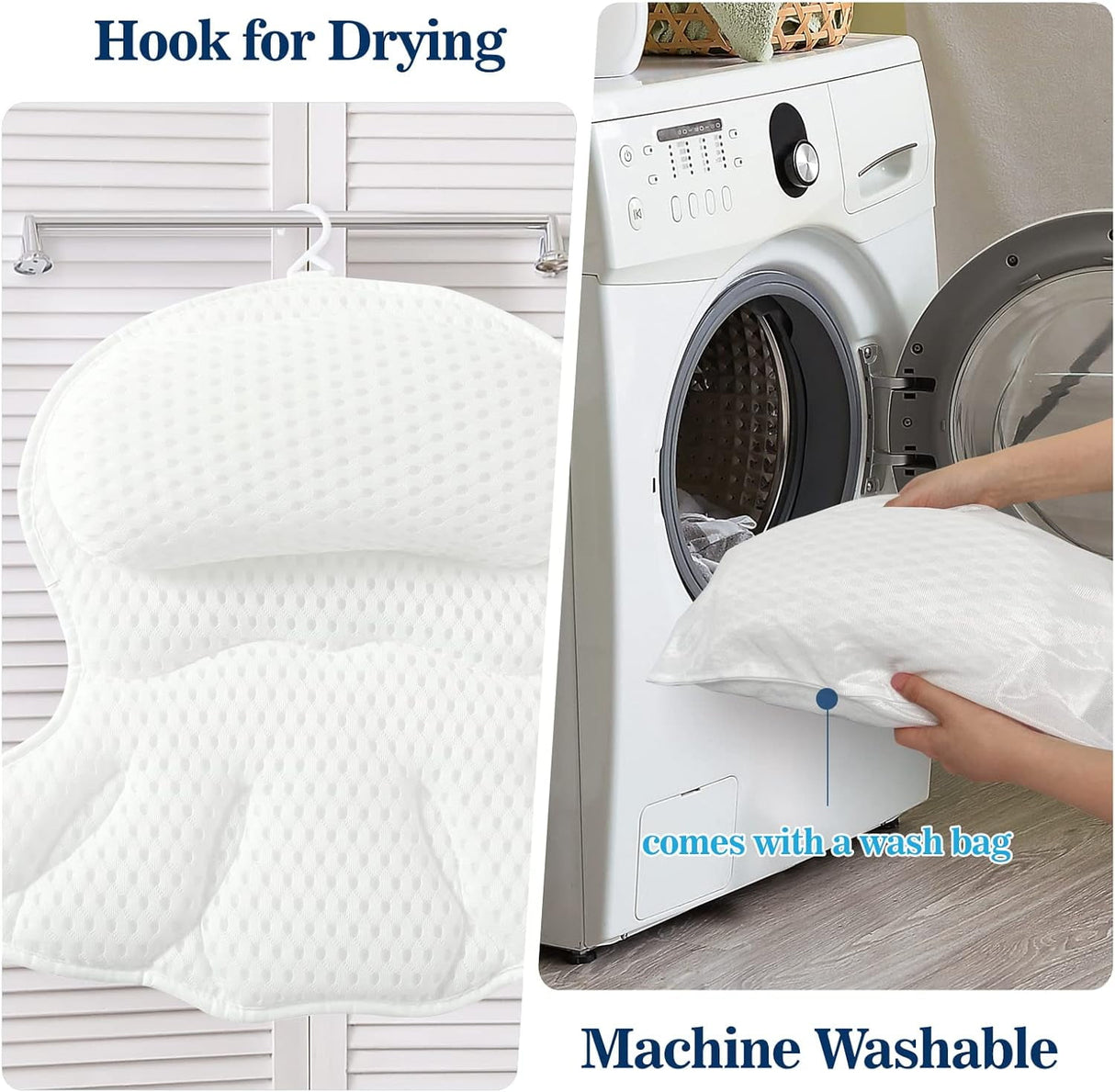 Bath Pillow for Neck & Back Support