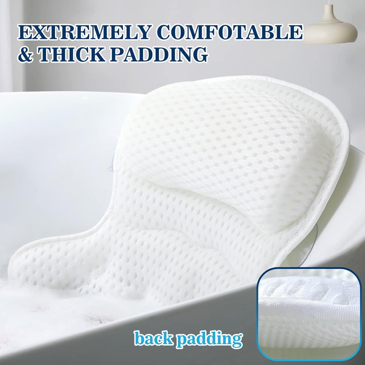 Bath Pillow for Neck & Back Support