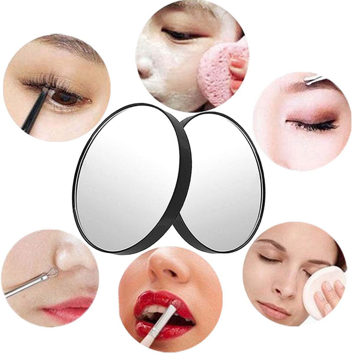 10X Magnifying Mirror and Eyebrow Tweezers Kit for Travel
