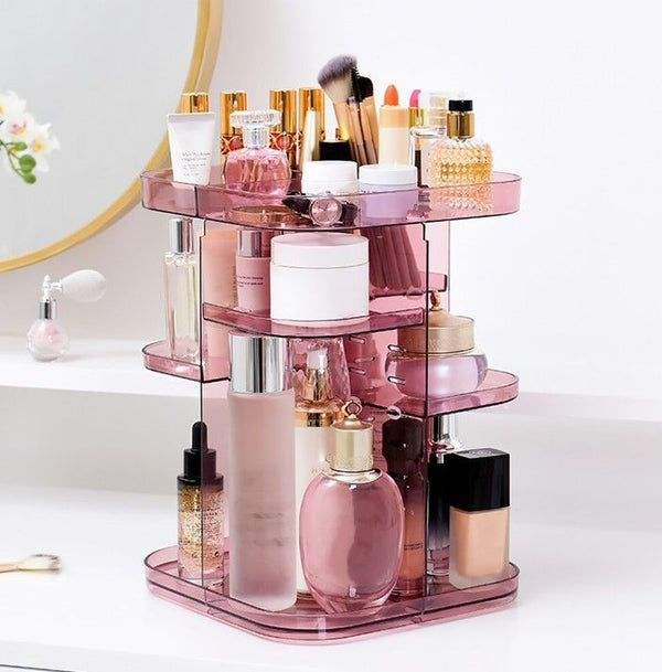 360 Rotating Large Capacity Makeup Organiser for Bedroom and Bathroom
