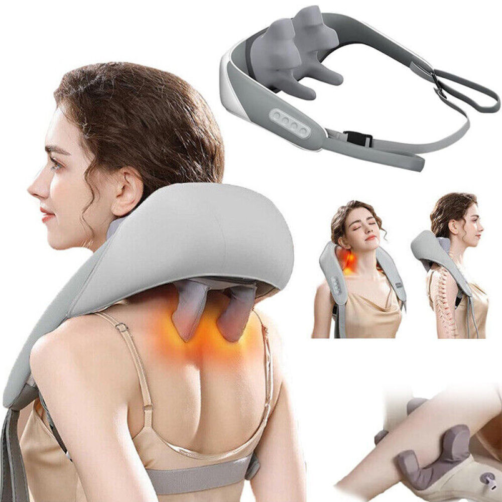 Neck & Shoulder Massager with Heat - 5D Deep Kneading Electric Pain Relief Device