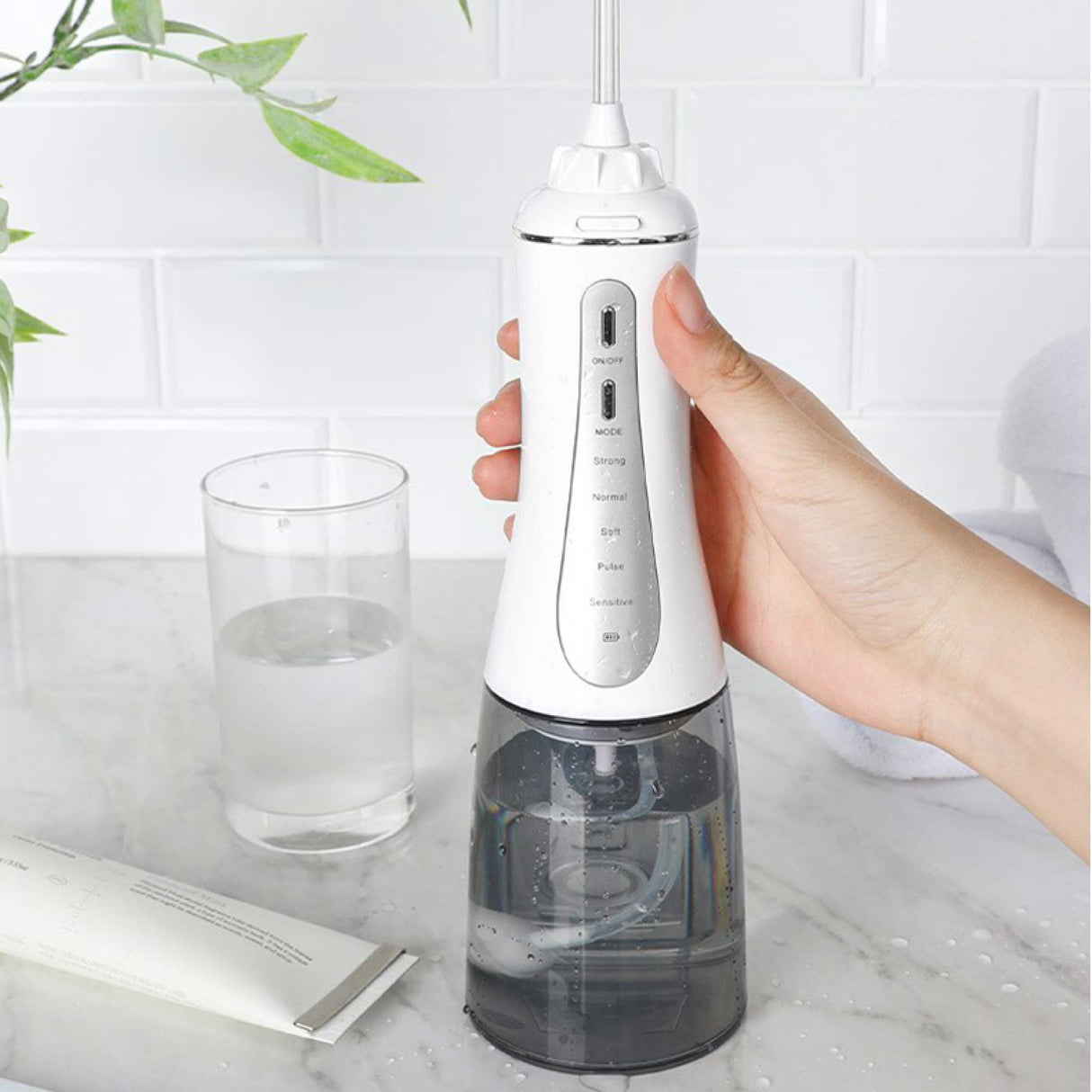 Portable Oral Irrigator - Rechargeable Water Dental Flosser Teeth Cleaner
