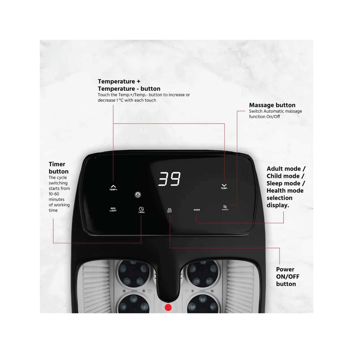 Automatic Heating Foot Spa Massager