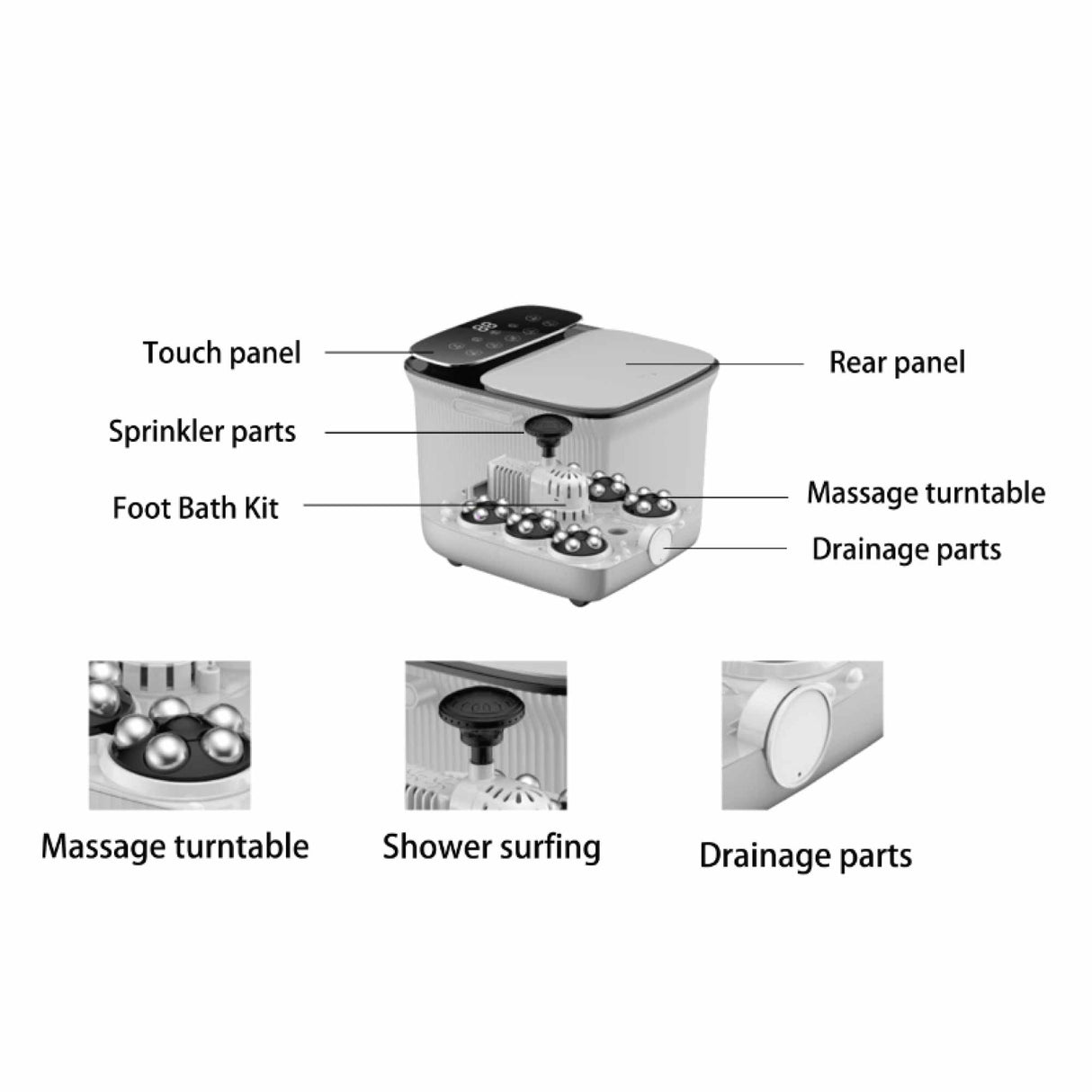 Automatic Heating Foot Spa Massager